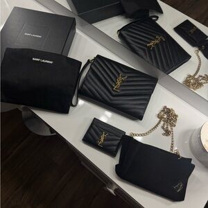 Saint Laurent Clutch and Card Holder Set